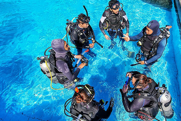 Open water diving course bali